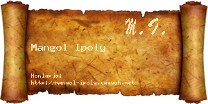 Mangol Ipoly névjegykártya
